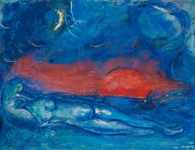 Marc Chagall, "Nu a dramont".