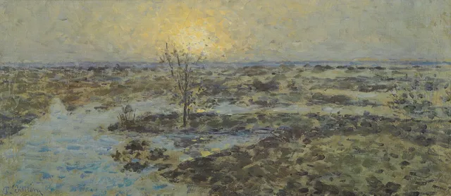 PER EKSTRÖM. Efter. Oljetryck på duk, Master Art, "Gösslunda Alvar", signerad i trycket, 1900-talets första kvartal.