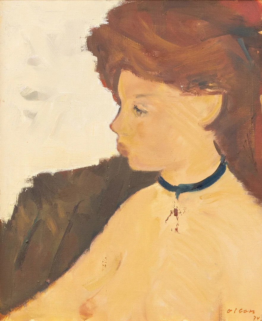 OVE OLSON. Modell, olja på duk, signerad Olson och daterad -74. — Paintings — Garpenhus Auktioner
