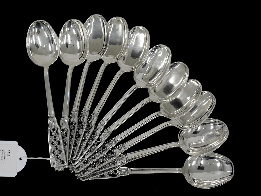 Dessertsked, I Silver 12st Prinsess 155mm S830 359,7g — Silver/Matsilver — Kaplans