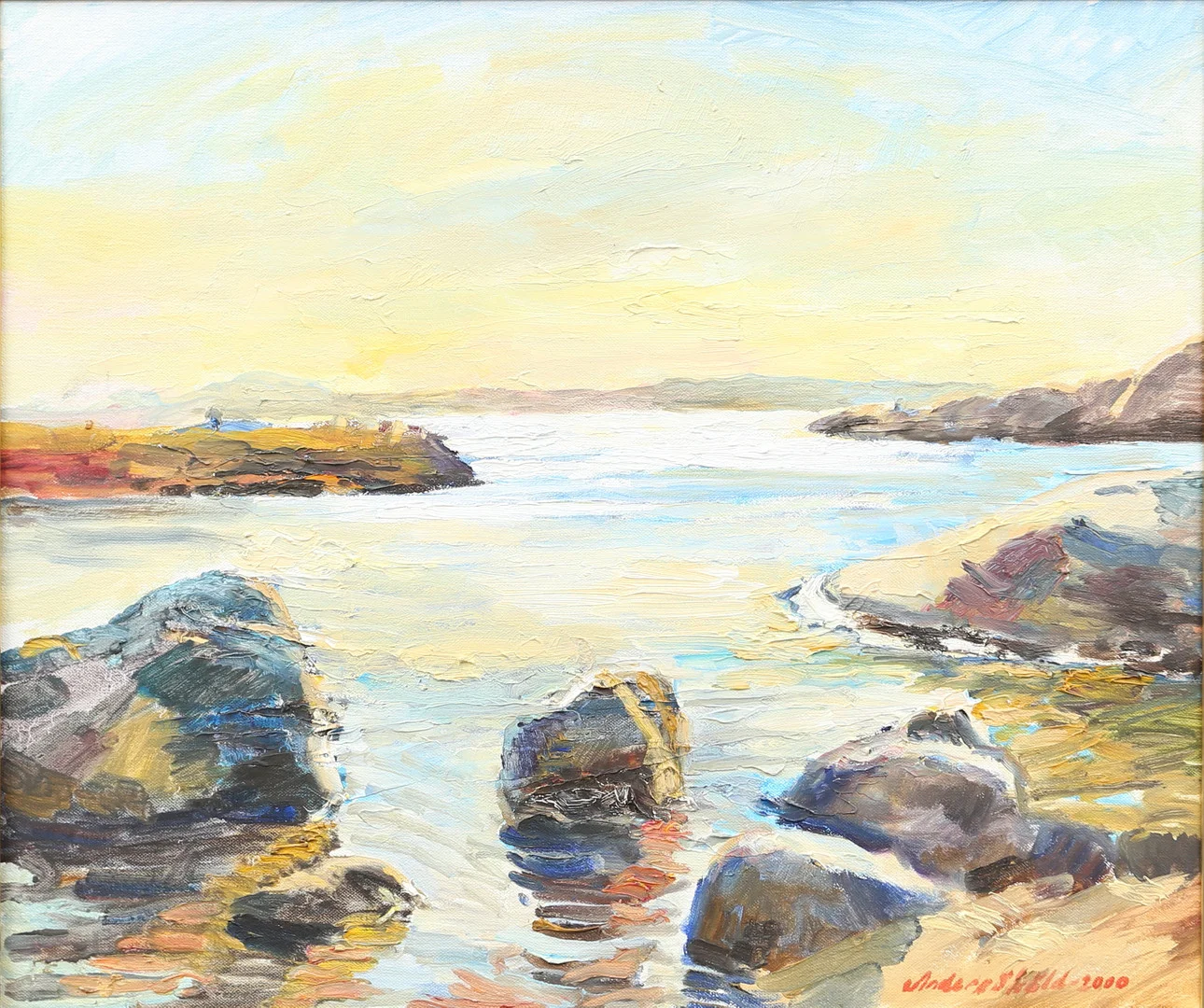 ANDERS SKÖLD. Skärgårdslandskap, olja på duk, signerad och daterad 2000. — Paintings — Garpenhus Auktioner