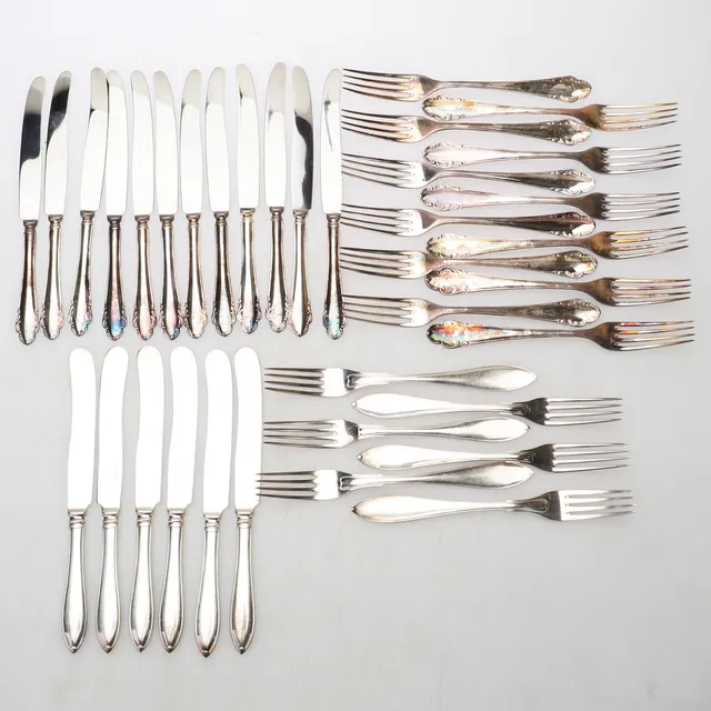 MATBESTICK, nysilver, 36 delar.