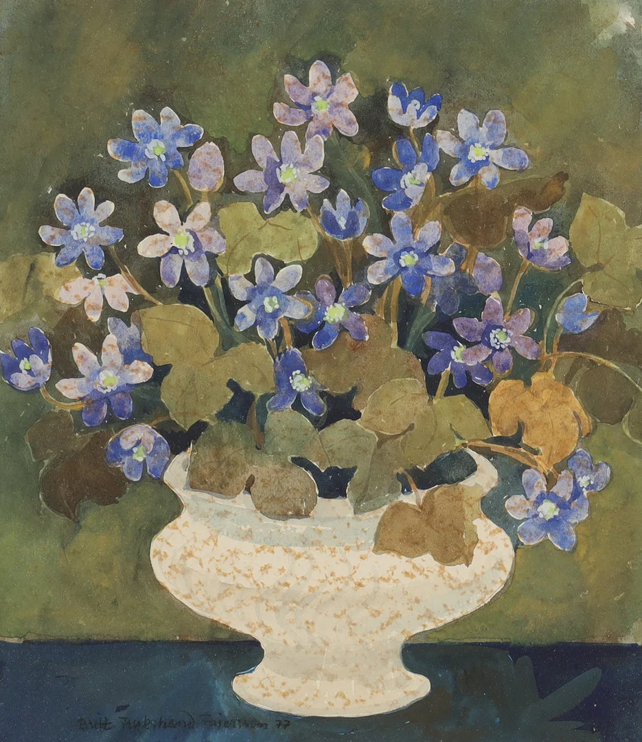 BRITT FRYKSTRAND FAJERSSON (FÖDD 1925). Stilleben, akvarell. — Paintings — Stockholms Auktionsverk Helsingborg
