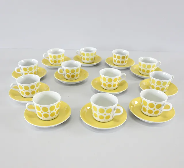 GÖRAN BÄCK. Kaffeservis 24 delar, "Pop", Arabia Finland.