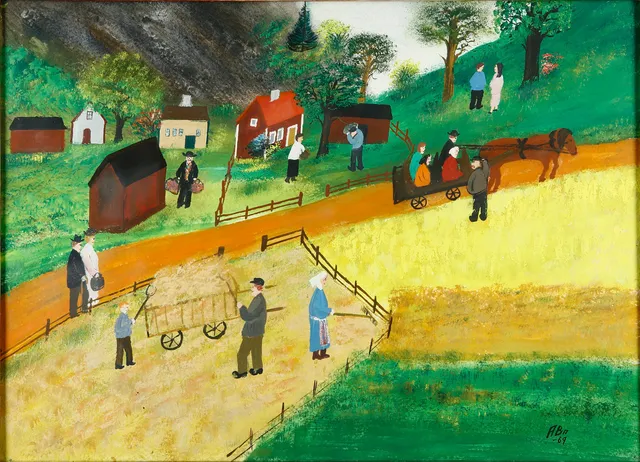 AXEL BENGTSSON. gouache, monogramsignerad, daterad -69.