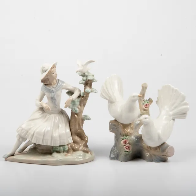 FIGURINER, 2 stycken, Zaphir samt Porceval, Spanien.
