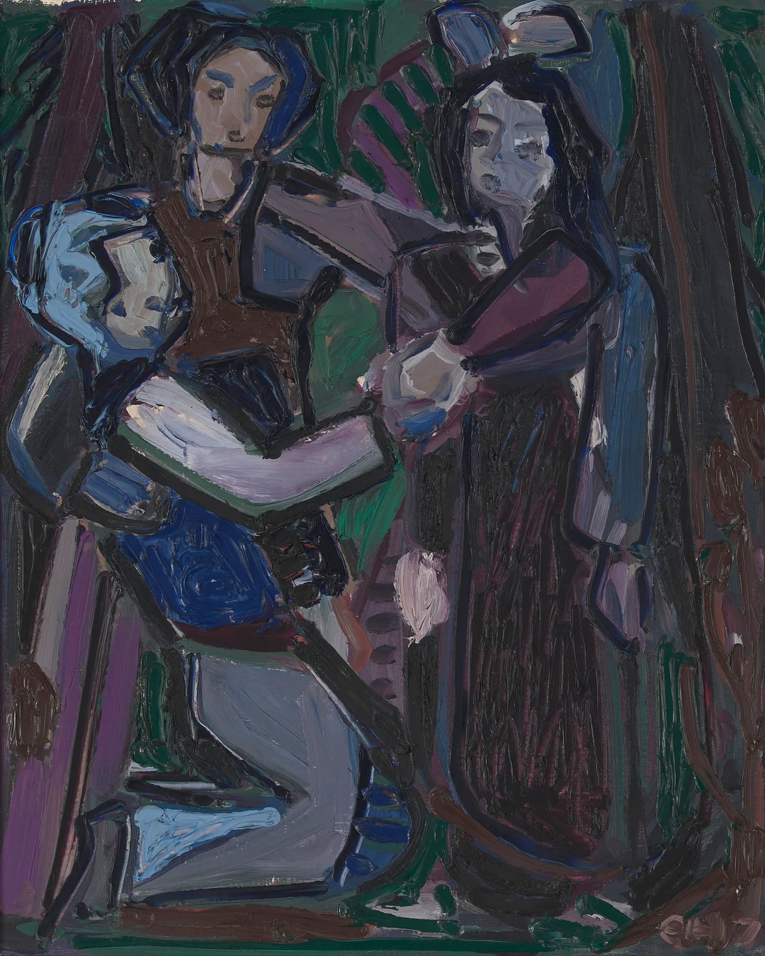 Johannessen, Erik Harry — "Tre mennesker" 1951 — Kunst/Maleri — Blomqvist