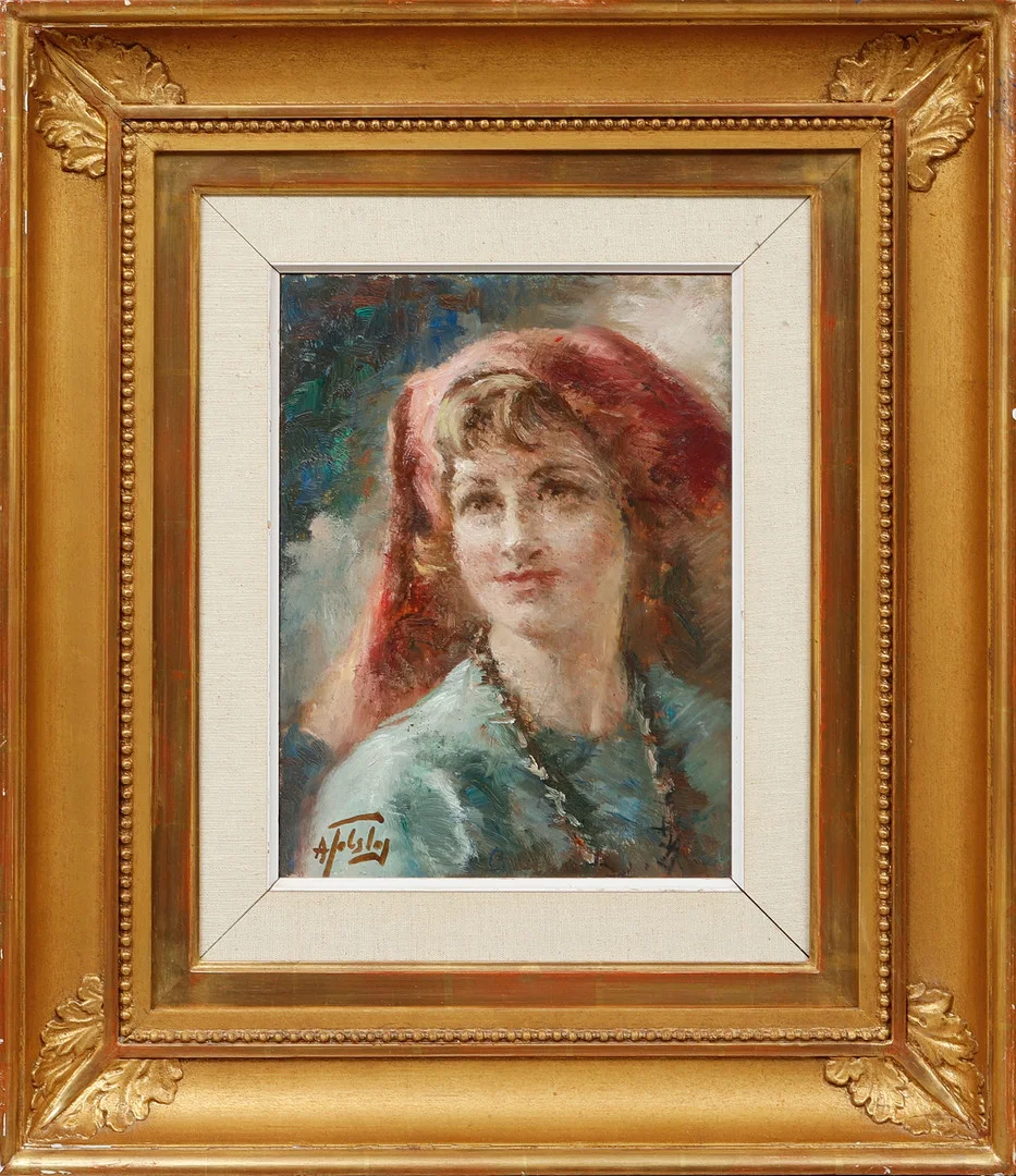 ALEXANDER TOLSTOY. Porträtt, olja på duk, signerad. — Paintings — Göteborgs Auktionsverk