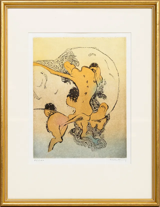 DOROTHEA TANNING. Komposition, grafik på papper, signerad 73/100.