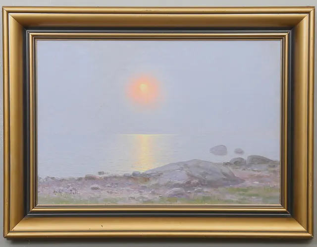 ANSHELM DAHL. olja på duk, signerad.