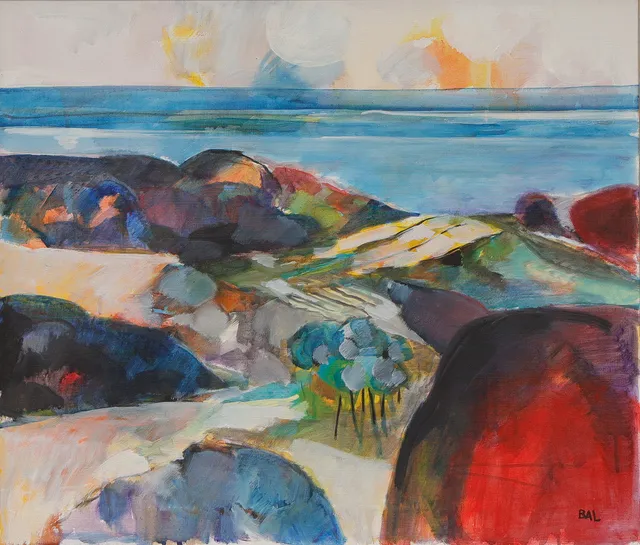 BENGT ARNE LINDEROS(1929-1989). Olja på duk, landskapsmotiv, signerad BAL.