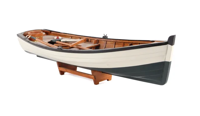 Model ship. Frame-built fishing dinghy
