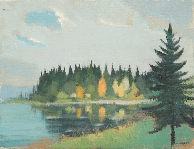 STIG WERNHEDEN. "Norrlandshöst", olja på duk, signerad.