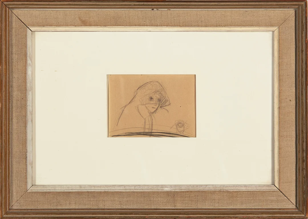 Ness, Bjarne — "Dame med slør" 1924 — Kunst/Øvrig billedkunst — Blomqvist