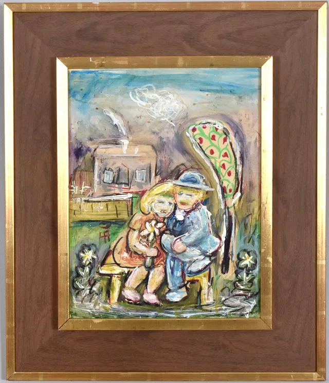 HANS ÅNGSÄTER. Olja på pannå.