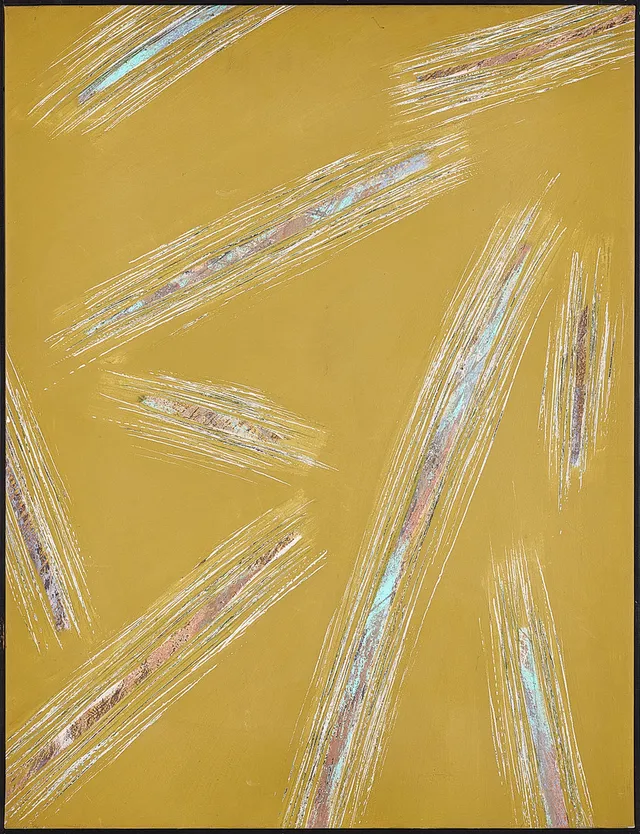 KJELL LANDFORS (f. 1953) "Voyager" , akryl på duk, signerad och daterad a tergo Landfors 84.