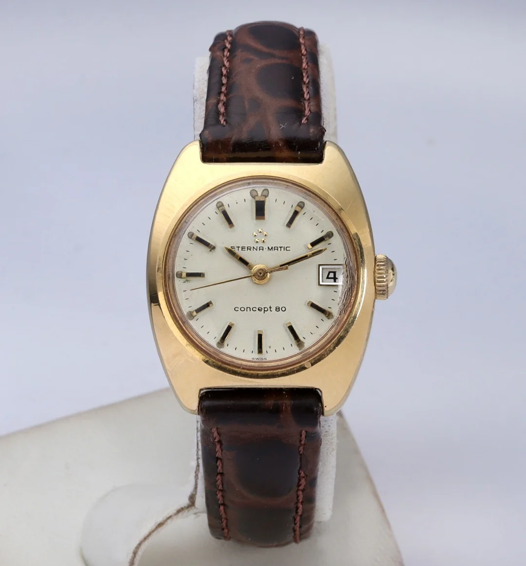 Eterna-Matic 'Concept 80'. Women's watch in gold-plated steel with light dial — Watches and clocks/Ladies watches — Lauritz