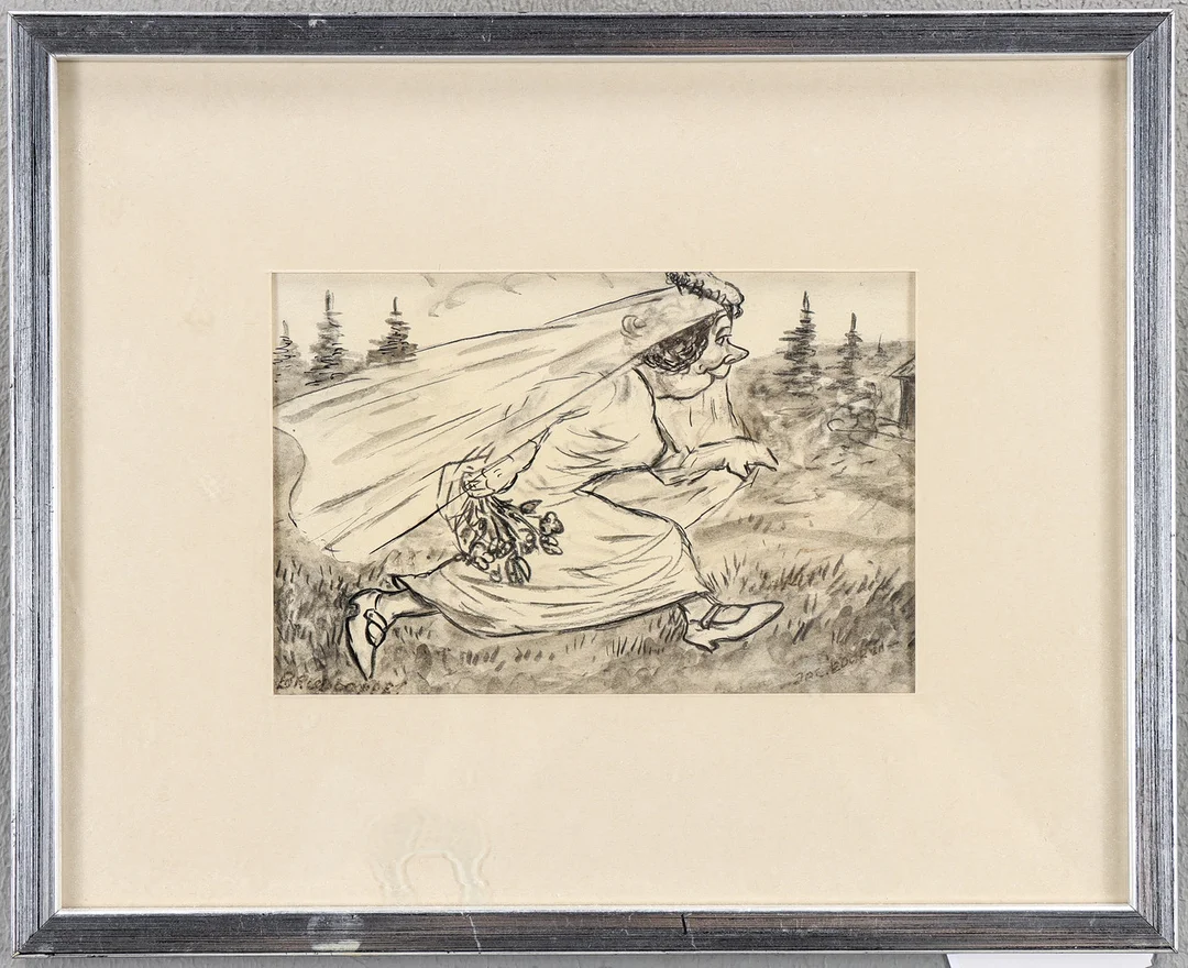 JAC EDGREN. "Brudsdoppet". — Drawings — Karlstad Hammarö Auktionsverk