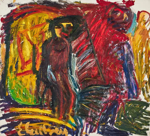 ERLAND CULLBERG. Utan titel, olja på duk, 130 x 144 cm.