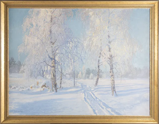 CARL BRANDT. Vinterlandskap.