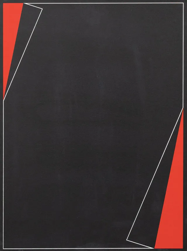 ERIC LENNARTH. Geometrisk komposition, färserigrafi, signerad.