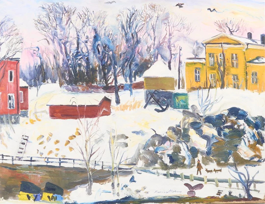 MAURICE MOBERG. Oljemålning, "Mot Beckholmen", duk, oramad, Signerad, Proveniens: Kar de Mumma. — Paintings — Metropol Auktioner