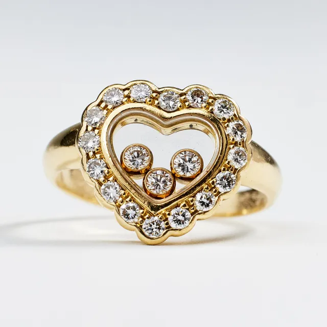 CHOPARD, "Happy Diamonds", ring, 18 k guld, 19 briljantslipade diamanter, totalt ca 0,45 ct.