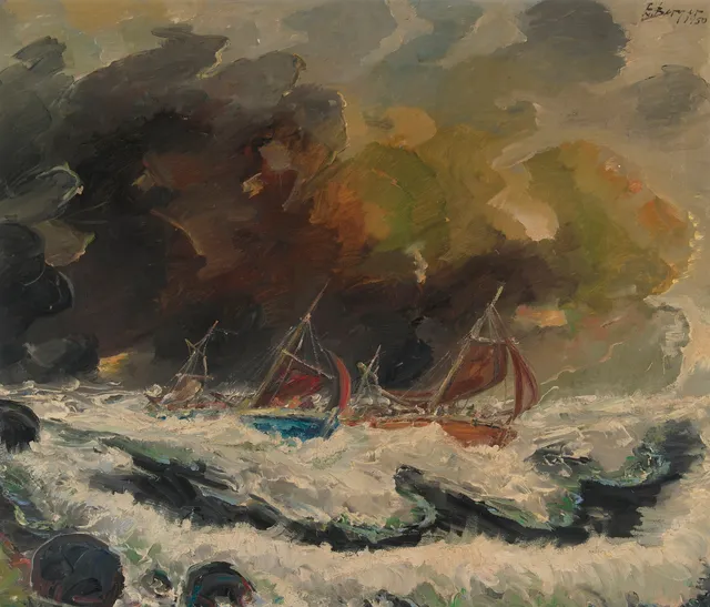 Berger, Einar — Båter i storm, 1950