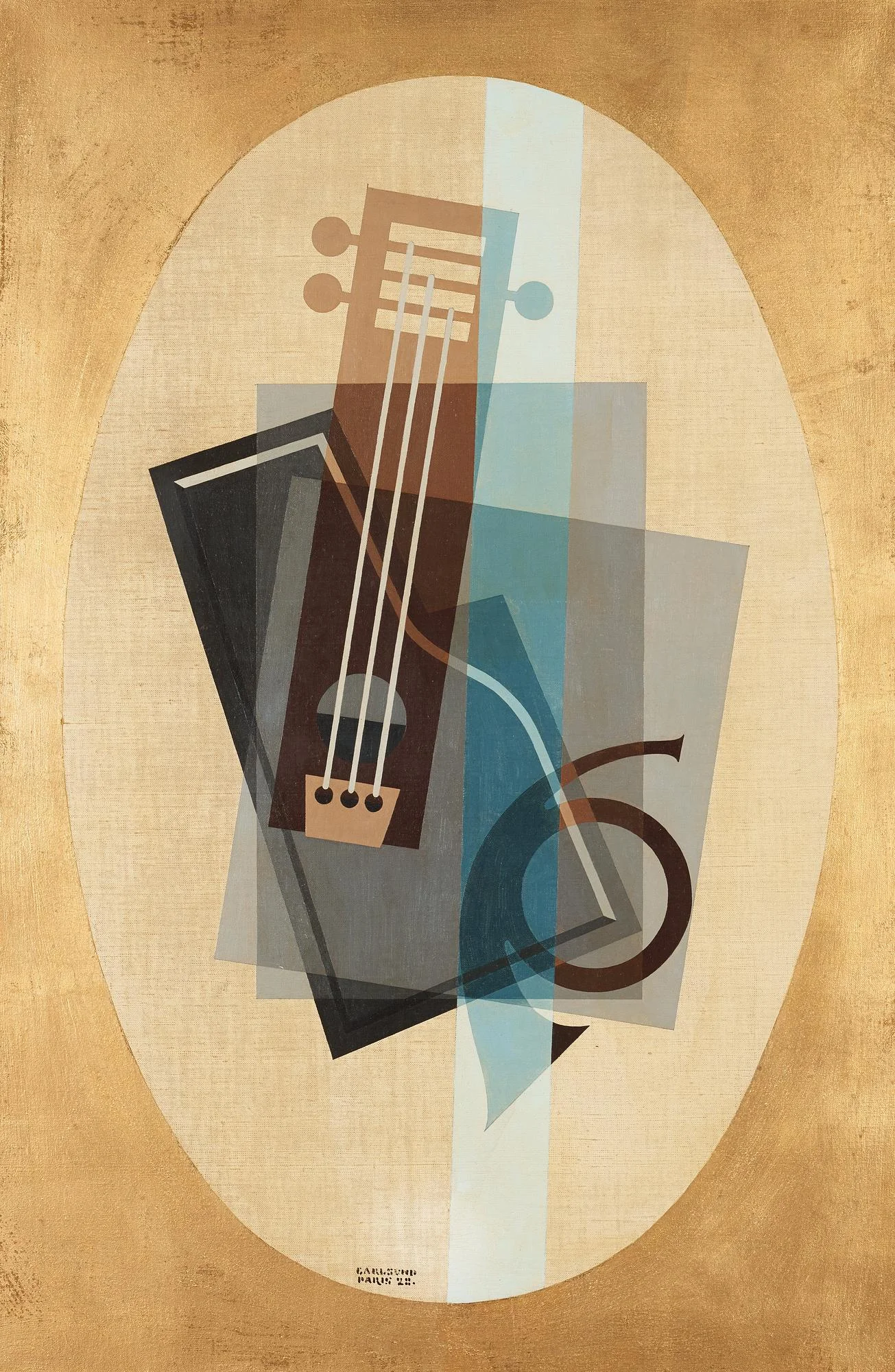 Otto G Carlsund, “Instruments de Musique” (Mural komposition för musikrum). — Bukowskis