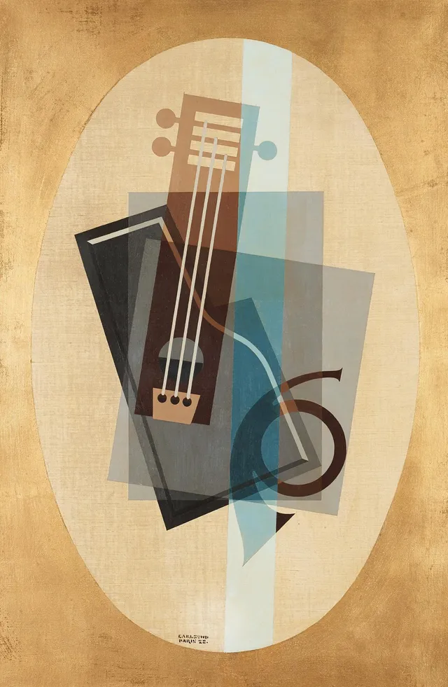 Otto G Carlsund, “Instruments de Musique” (Mural komposition för musikrum).