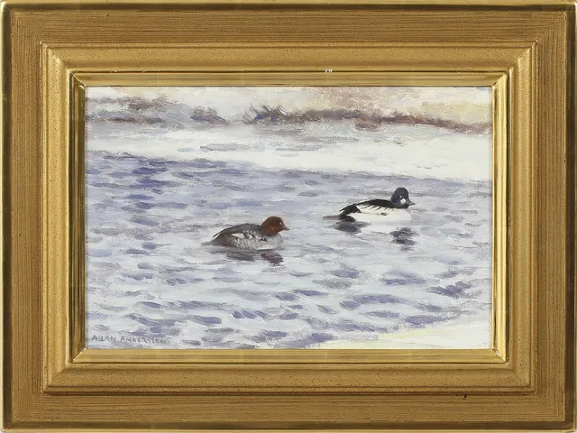 ALLAN ANDERSSON. Olja på pannå, signerad.