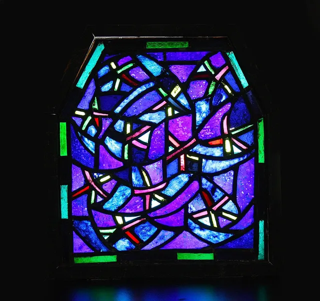 UNO LINDBERG (1912-1992). Glasfönster, blyinfattat, 1900-tal.