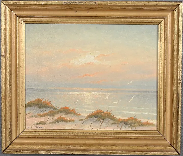 CARL IVAR ÖFVERBECK. 2 st kompositioner, olja på duk, signerade, 1900-tal.