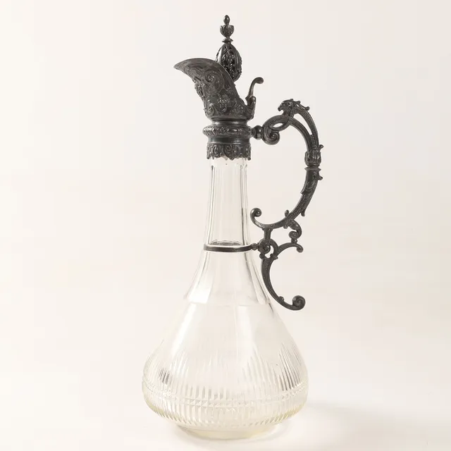VINKARAFF, kristall/nysilver, tidigt 1900-tal.