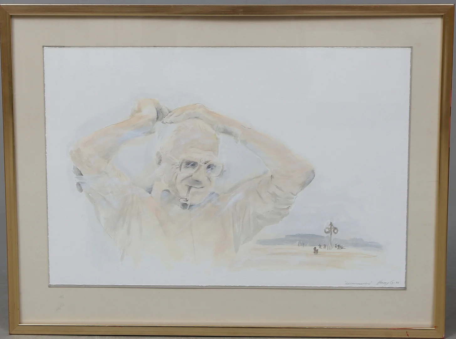 HENRY GUSTAFSSON. Akvarell, signerad Henry G, samt daterad -80. — Paintings — Gomér & Andersson Linköping