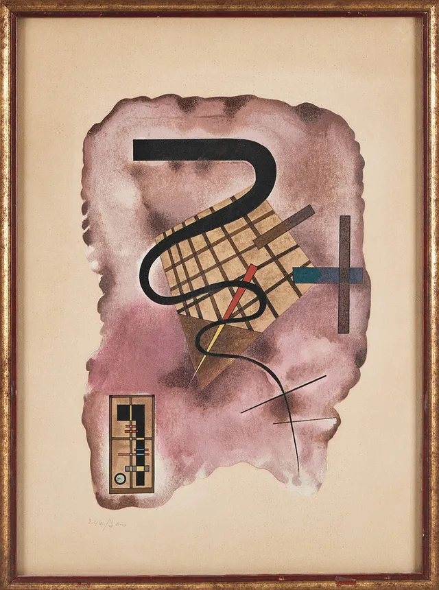 WASSILY KANDINSKY. "Schwebende Linie" (Floating Line).