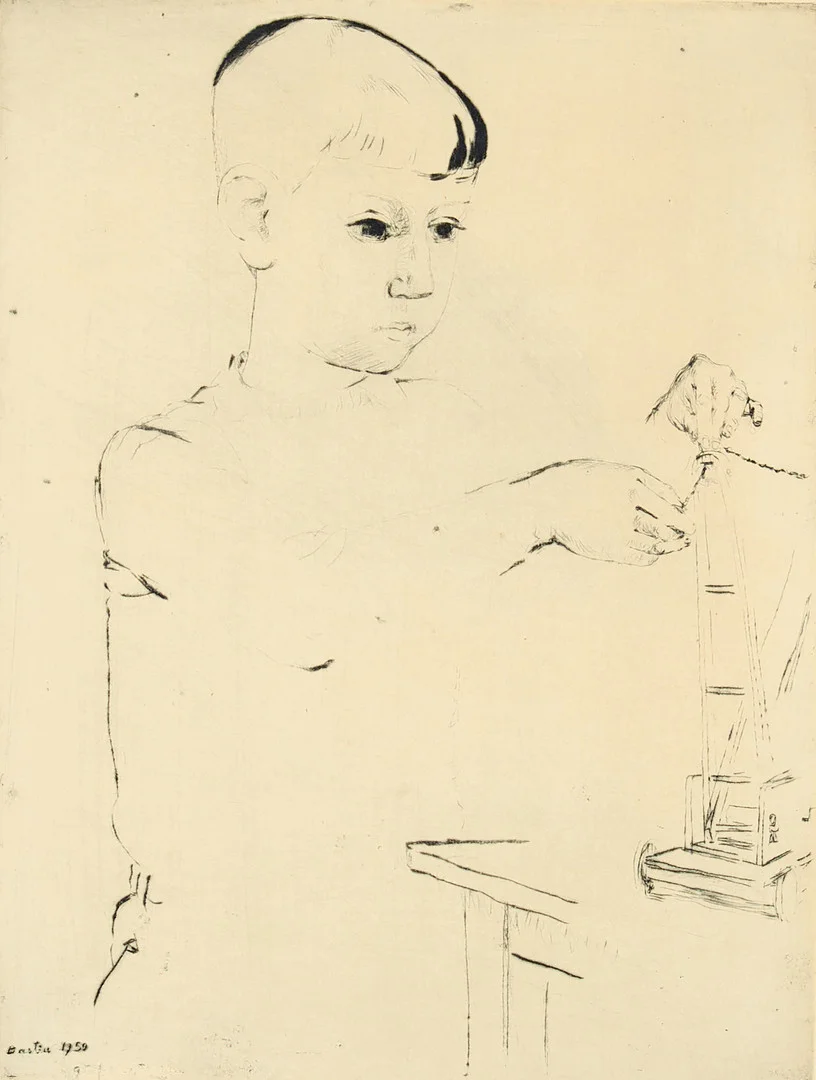LOUIS BASTIN. Lekande pojke. — Engravings & Prints — Uppsala Auktionskammare