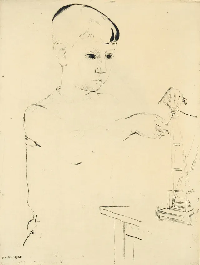 LOUIS BASTIN. Lekande pojke.