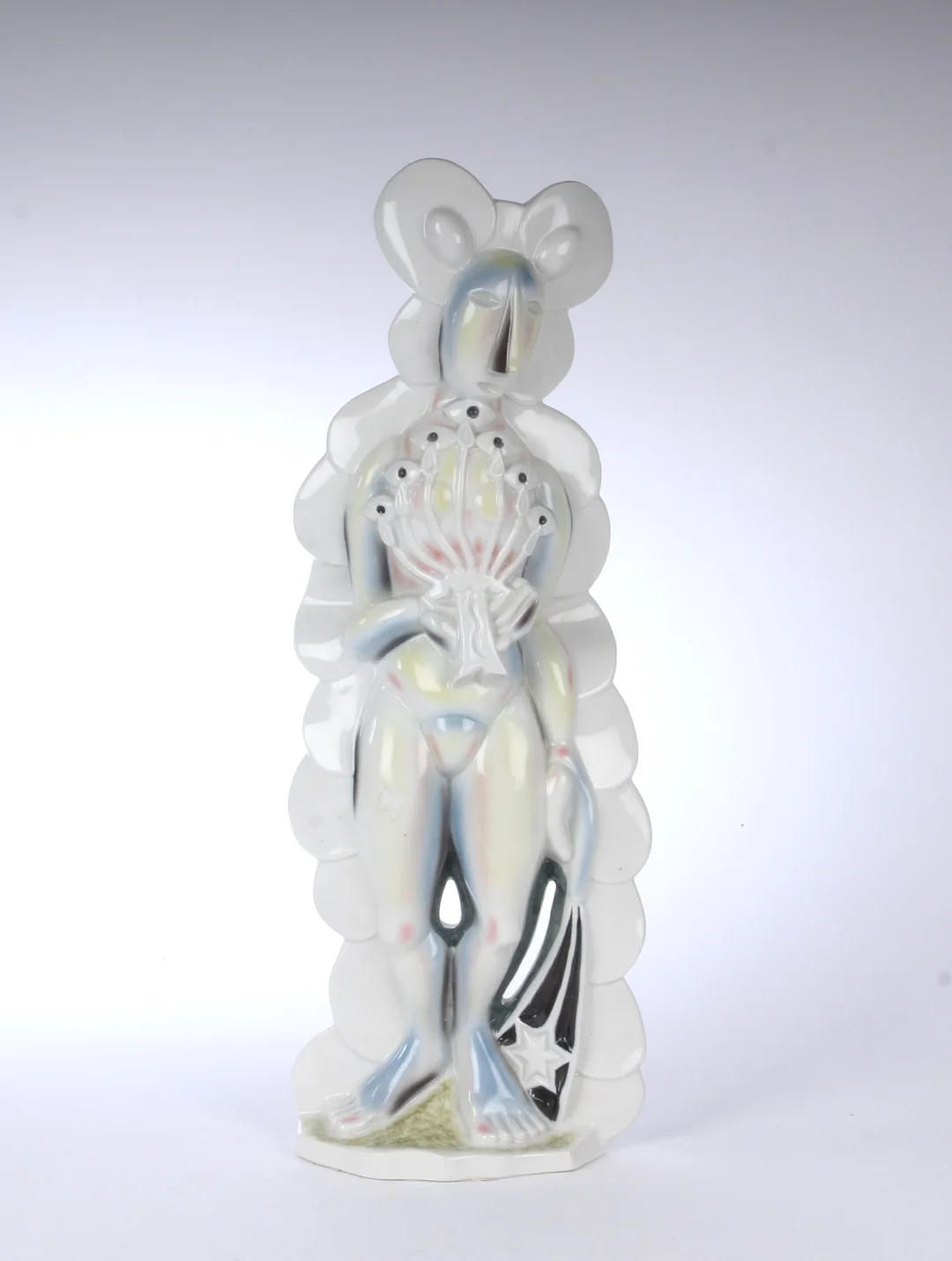 Bjørn Nørgaard for Royal Copenhagen. Large figure. `Sarah says goodbye to Abraham and Isaac` — Glass, porcelain and ceramics/Figures — Lauritz