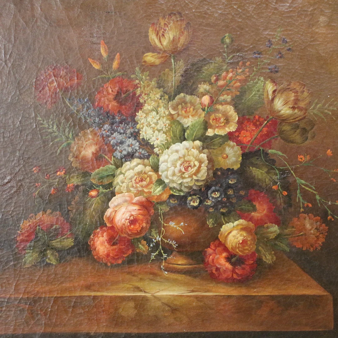 Unbekannter Künstler. 'Blumenstillleben', Öl auf Leinwand. — Paintings — Stockholms Auktionsverk Düsseldorf/Neuss