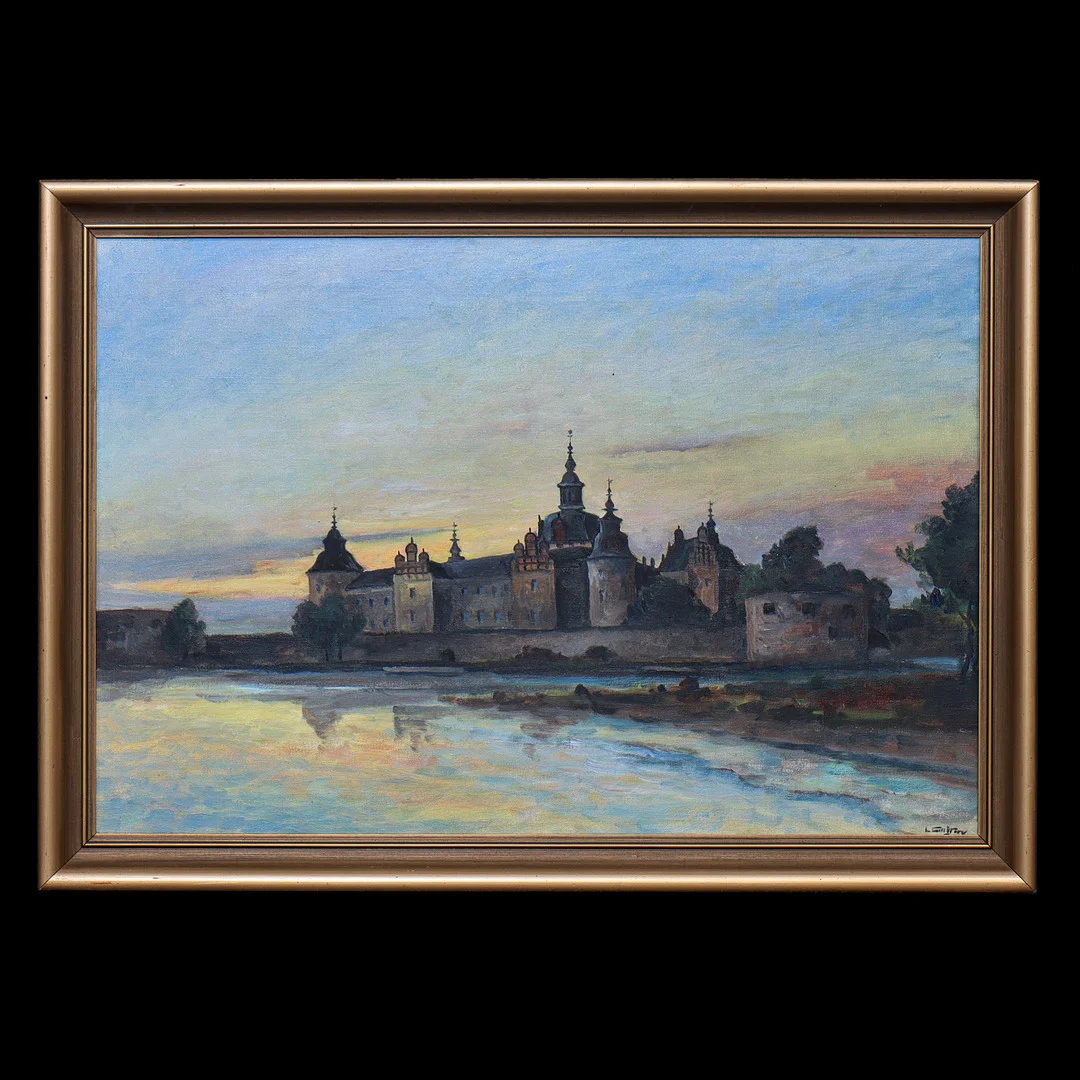 LAGE CARLSSON. OLJA PÅ DUK "KALMAR SLOTT" SIGNERAD. — Paintings — Auktionskammaren Sydost Kalmar
