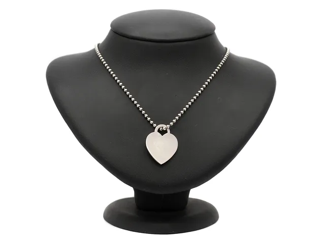 HÄNGE/KEDJA, TIFFANY&CO, kullänk i sterling silver, return to Tiffany heart tag hänge, längd kedja 85 cm, smyckespåse samt ask.