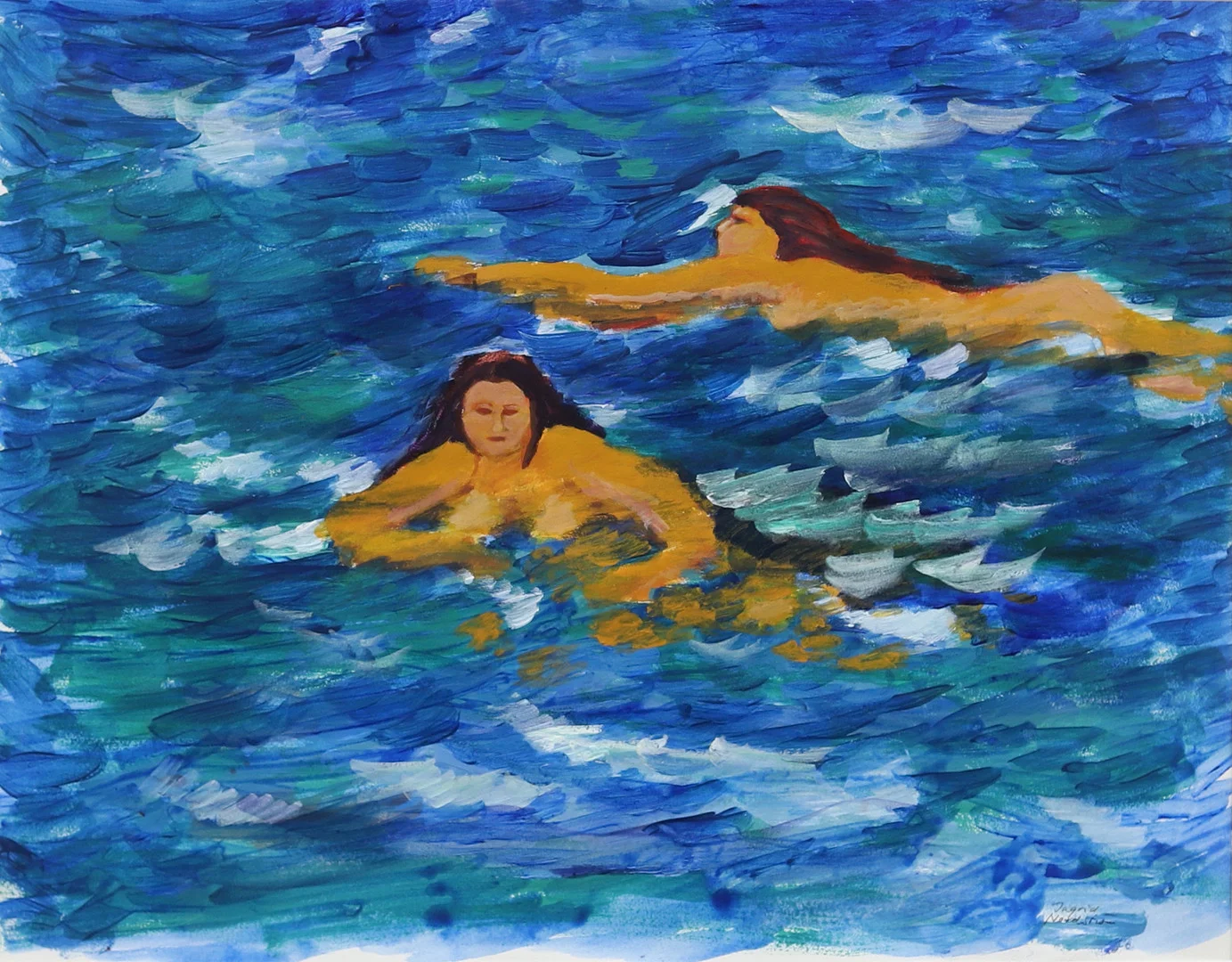 INGRID NORDSTRÖM. "Simmerskorna", akvarell, signerad. — Paintings — Garpenhus Auktioner