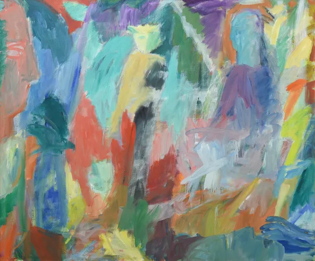 UBEKENDT KUNSTNER abstrakt komposition. Danmark, 20. årh.