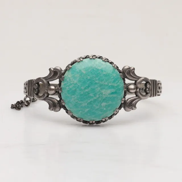 ARMBAND, Silver med amazonit, Torbjörn Tillander, Finland, 1937.