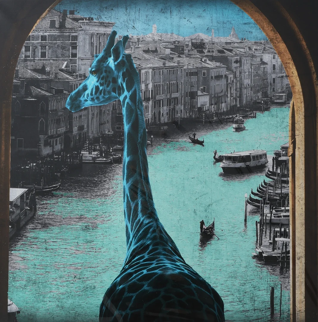 LARS TUNEBO. Litografi, "Window view in Venice", oramad, signerad, numrerad 7/30. — Engravings & Prints — Gomér & Andersson Jönköping