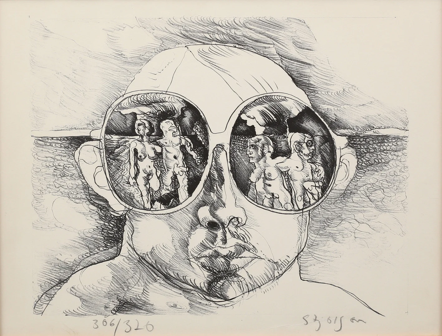 STIG OLSON. Litografi, komposition, signerad. — Engravings & Prints — Garpenhus Auktioner