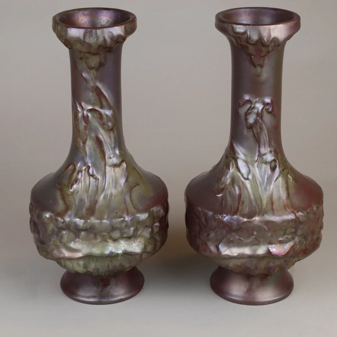 - VASEN 2 Stk, Jugendstil, Keramik. — European — Auktionshaus Blank
