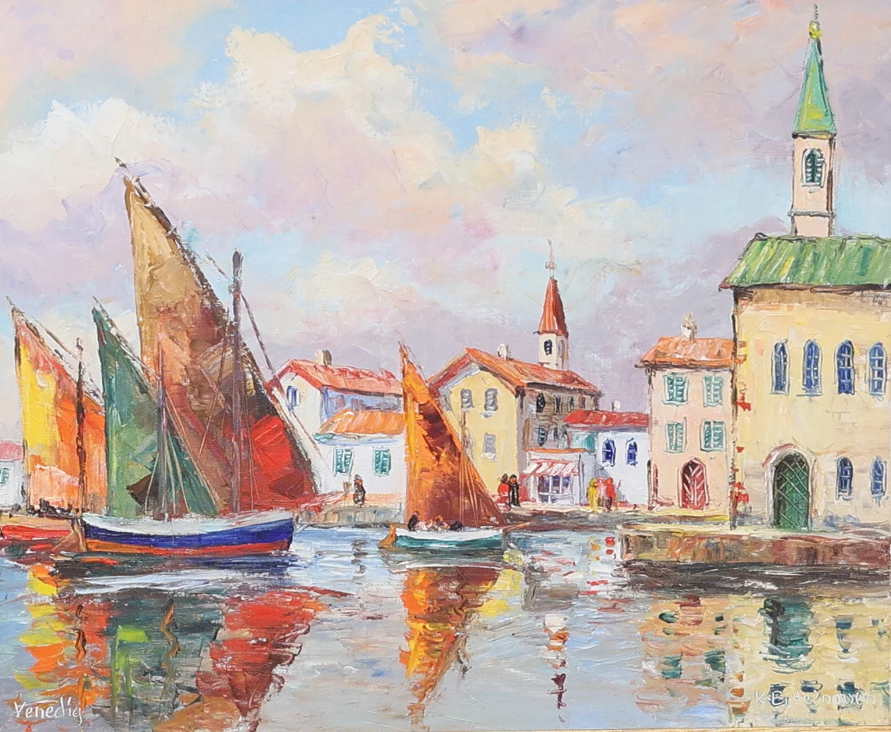 KURT ERIK HEINONEN. "Venedig", olja på duk, signerad. — Paintings — Gomér & Andersson Nyköping