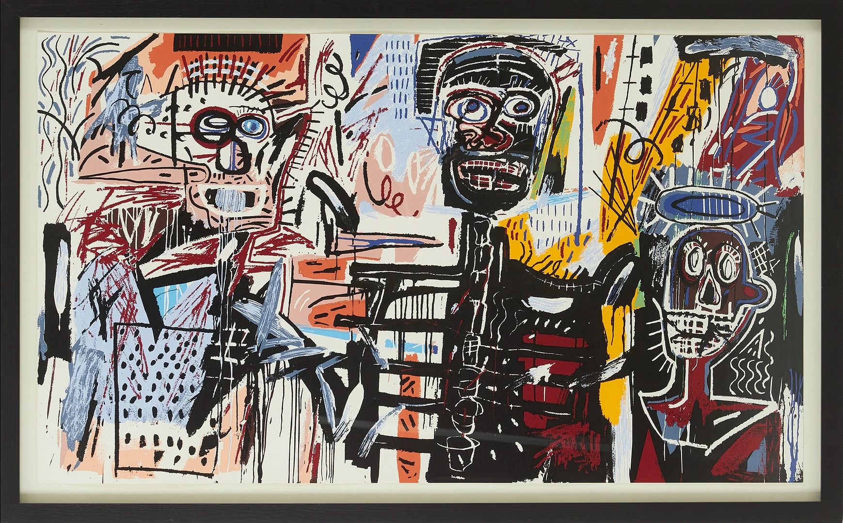 RICHARD RYAN. "Hommage à Basquiat", pigmentutskrift på fineartpapper, signerad samt numrerad 36/140. — Engravings & Prints — Stockholms Auktionsverk Magasin 5